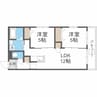 ASTAGE八軒　アステージ八軒　 2LDKの間取り