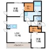 サージュブリエⅠ 2LDKの間取り
