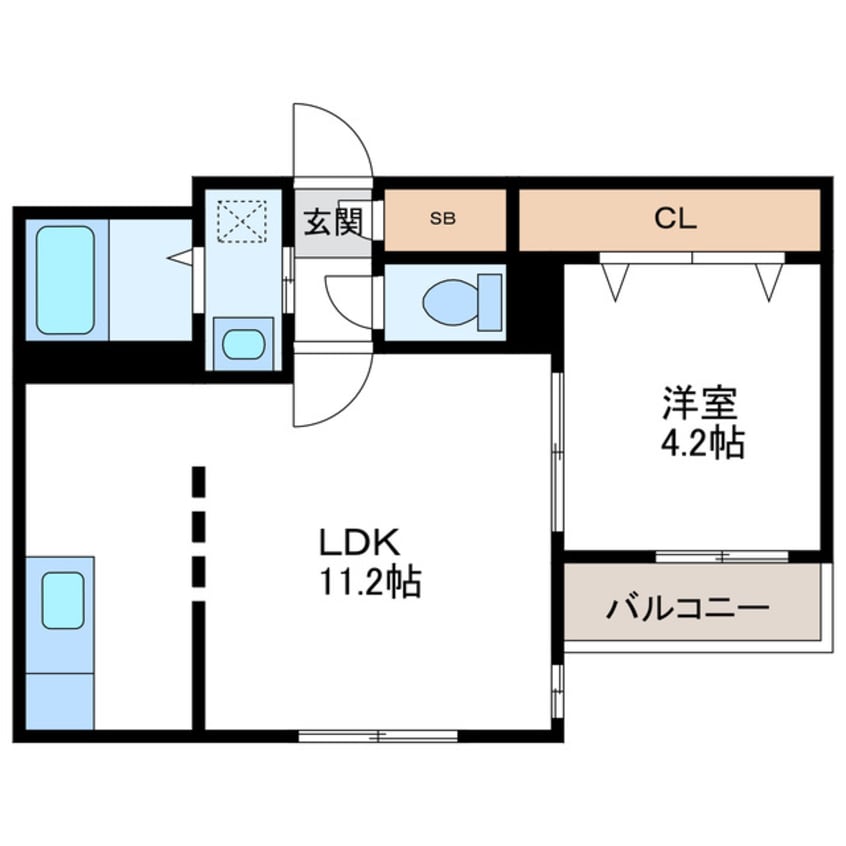 間取図 Blanc Bonheur N14　ブランボヌールN14