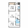 グランルースN26 2LDKの間取り