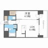 プライマル札幌桑園　旧:サムティ桑園レジデンス 1LDKの間取り
