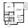 MTガーデンEast 1LDKの間取り