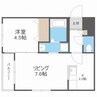 グランディーN22 1LDKの間取り