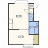 グレイスコート 1LDKの間取り