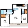 ブランシャール桑園STATION 2LDKの間取り