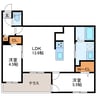 ブランシャール桑園STATION 2LDKの間取り