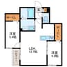 ブランシャール桑園STATION 2LDKの間取り