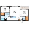 ブランシャール桑園STATION 2LDKの間取り