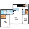 ブランシャール桑園STATION 2LDKの間取り