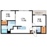 ブランシャール桑園STATION 2LDKの間取り