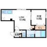 プランドールＬ 1LDKの間取り
