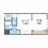 LE・EST VI　ル・エスト6 1DKの間取り