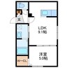 アルーア北大前 1LDKの間取り