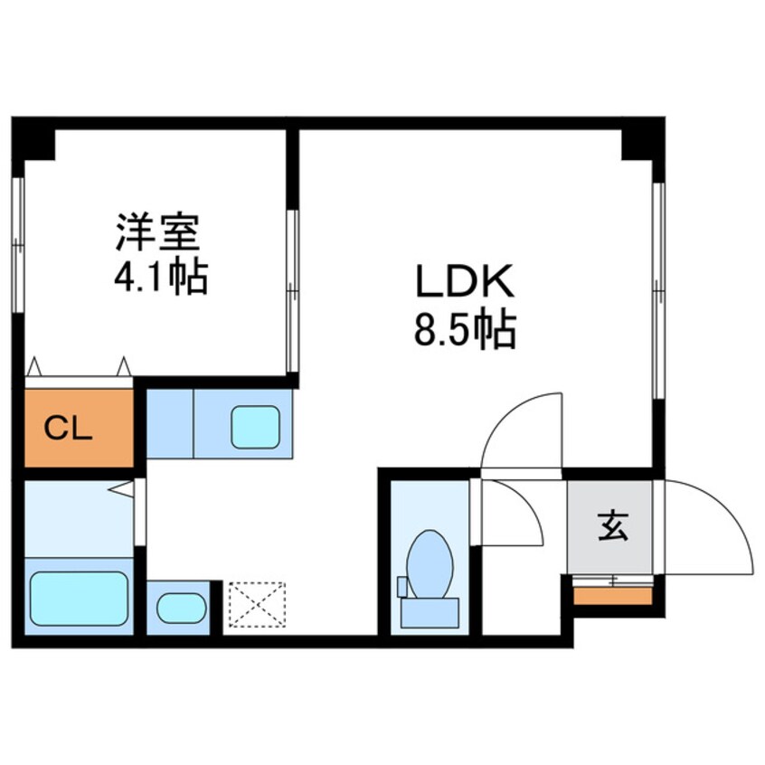 間取図 カーサ北大前