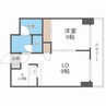 サザンプレステージ北大 1LDKの間取り