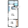 ディオグラシア北大前 1LDKの間取り