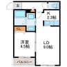 Saqras　サクラス 1LDKの間取り