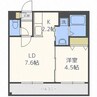 Saqras　サクラス 1LDKの間取り