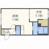 リベルタ桑園 1DKの間取り