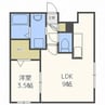 リベルタ桑園 1LDKの間取り