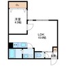 ガーディアン八軒 1LDKの間取り