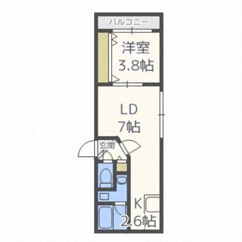 間取図 Laduree　N22　ラデュレN22