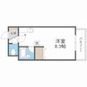 港プロシード２６ 1DKの間取り