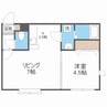 ADVANCE北１２条 1LDKの間取り