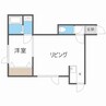 アメニティコート 1DKの間取り
