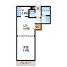 シャルル壱番館 1LDKの間取り