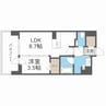 デュオヴェール札幌北大前グレイス 1LDKの間取り