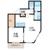 Alta Marea桑園　アルタマレーア桑園 1LDKの間取り