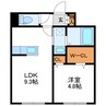 GLASS N21　グラスN21 1LDKの間取り