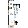 サンルーチェ北大 2LDKの間取り