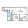 Alivis北23条　アリヴィス北23条 2LDKの間取り
