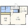 エフェクトN21 1LDKの間取り