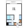 コンツェルトパーク北27 1Kの間取り