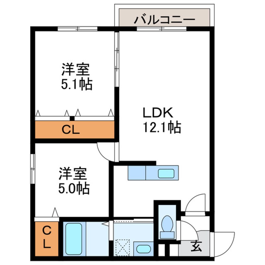 間取図 Encore北27条　アンコール北27条
