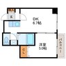 リズム北25 1DKの間取り