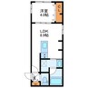 Flandre桑園　フランドール桑園 1LDKの間取り