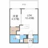 EEL八軒　イール八軒 1LDKの間取り