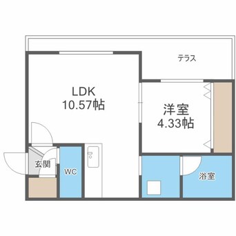 間取図 EEL八軒　イール八軒