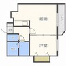 ルピナス北16条 1LDKの間取り