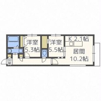 間取図 グランディールN19