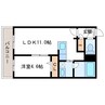 グランディールN19 1LDKの間取り
