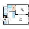 ベルメゾン北20 1LDKの間取り