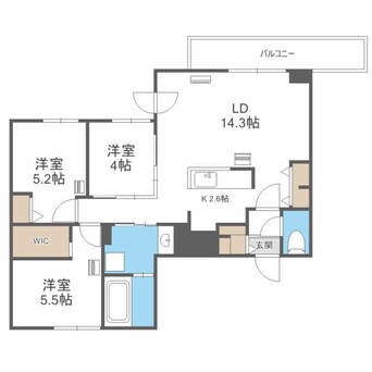 間取図 Luana N38　ルアーナ
