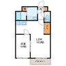 セントポーリアフラン 1LDKの間取り