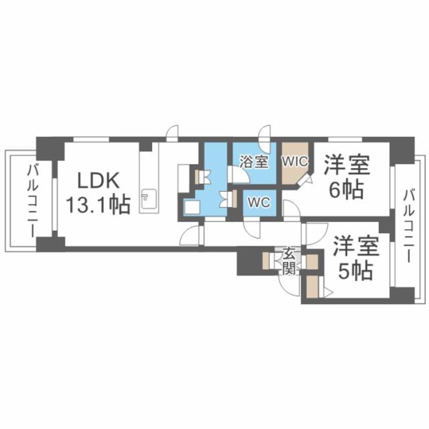 間取図 クリーンリバーフィネス北24条ステーションフロント