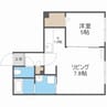グランメール　北18条駅 1LDKの間取り